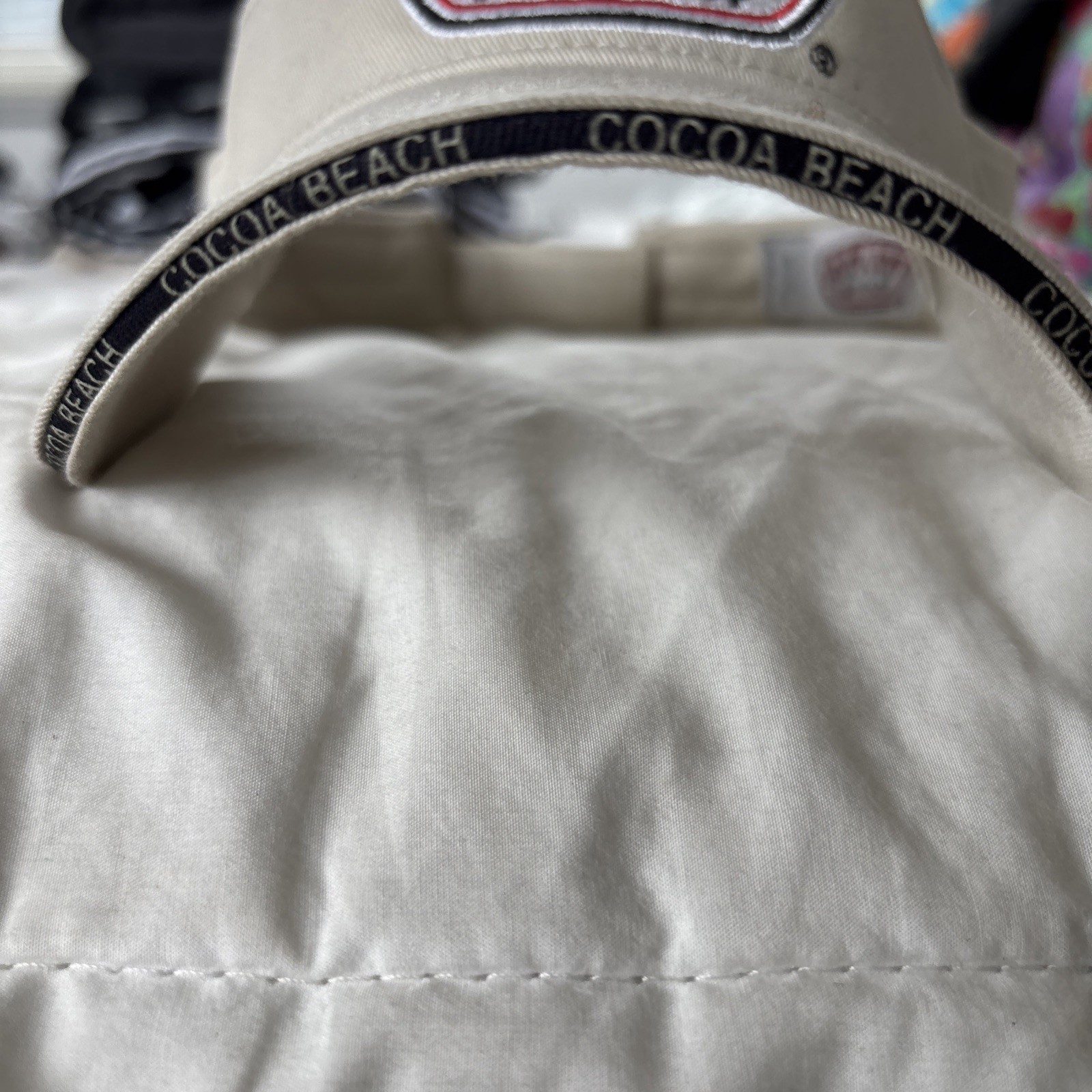 Ron Jon Surf Shop Visor Hat Men White Adjustable Tennis Golf Fishing Cool Preppy