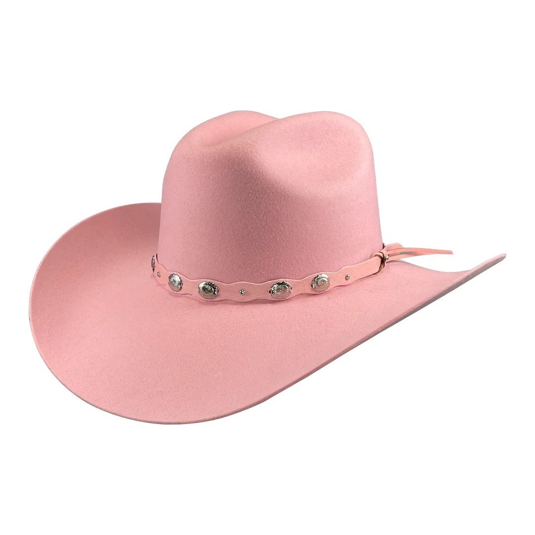 Original Tombstone 20X Western Cowboy Fur Felt Hat Denver Style – Pink