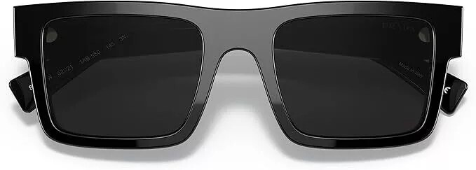 PRADA PR 19WSF 1AB5S0 Black Grey Lens Men’s Sunglasses New 52mm