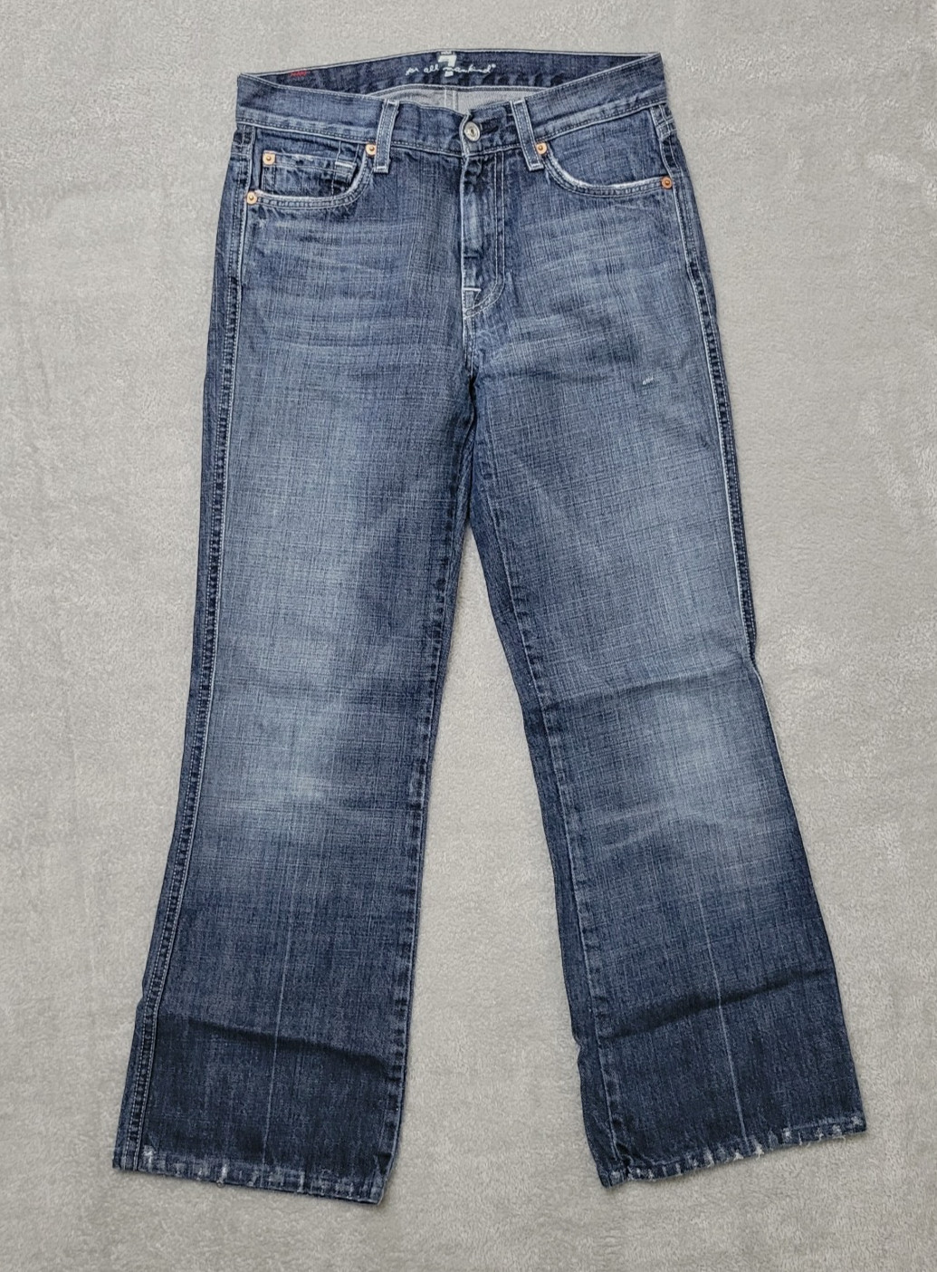 7 For All Mankind A Pocket Jeans Women’s 28 (27×27) Medium Wash Denim Cut 709340