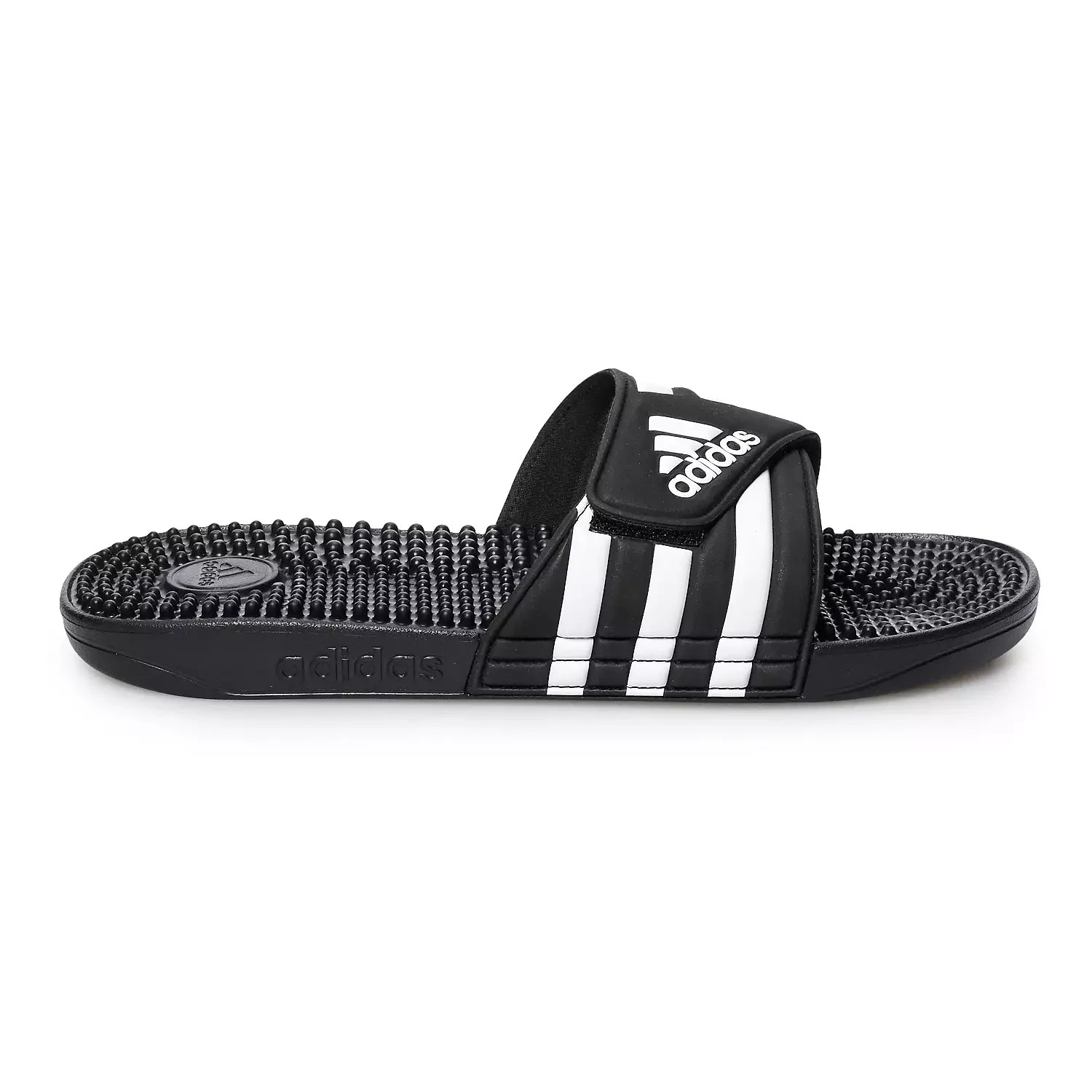 Adidas Adissage Slides Men’s Black White Sizes! F35580 NIB NEW
