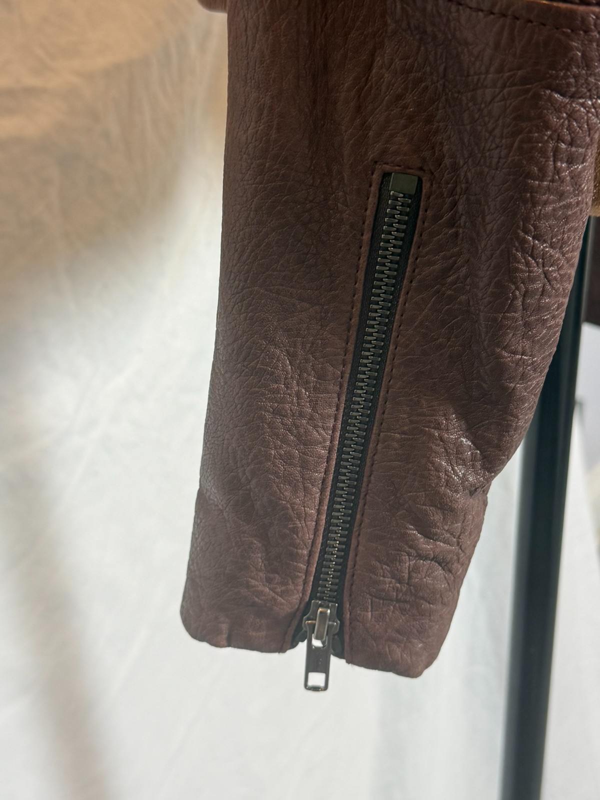 Theory Macha Juno Brown Lamb Leather Moto Jacket | Women’s Medium