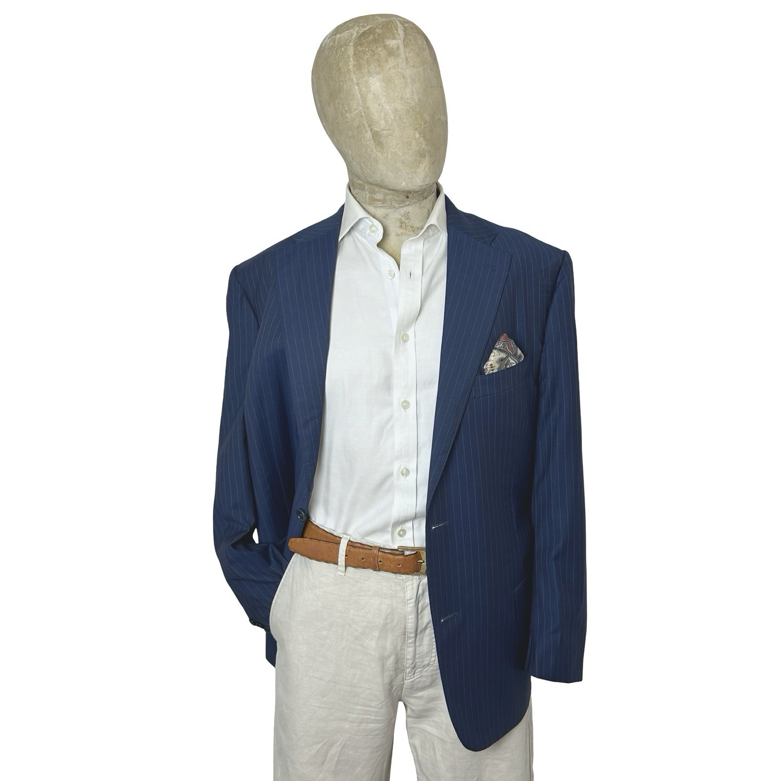 Canali Blazer Jacket 44 S/R Brown Men’s Pure Wool Twill Italian Designer Luxury