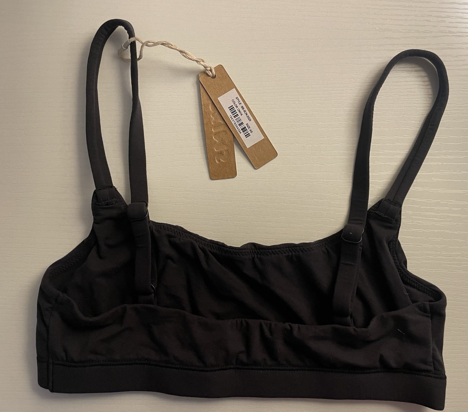 NWT Skims Fits Everybody Scoop Bralette Onyx Black, sz XS
