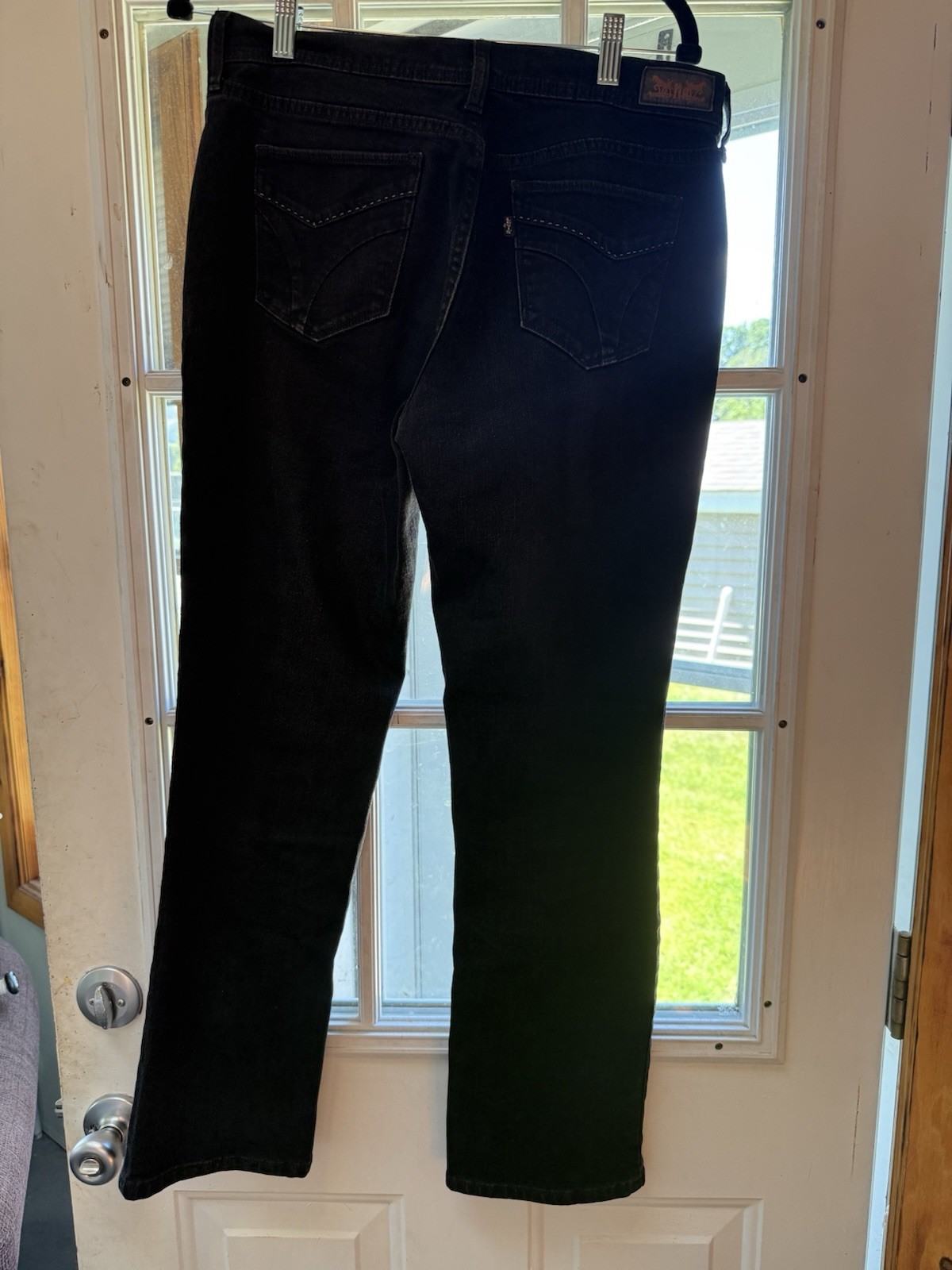 Levi’s Women’s Straight Jeans Black Dark Wash Mid Rise Cotton Denim 5-Pocket