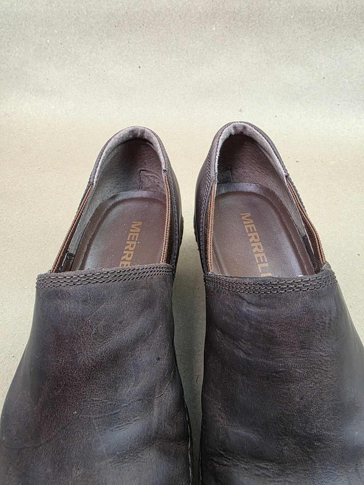 Merrell Emma (Sz 7) Brunette Water Resistant Clog Oiled Leather Slip-on Shoes