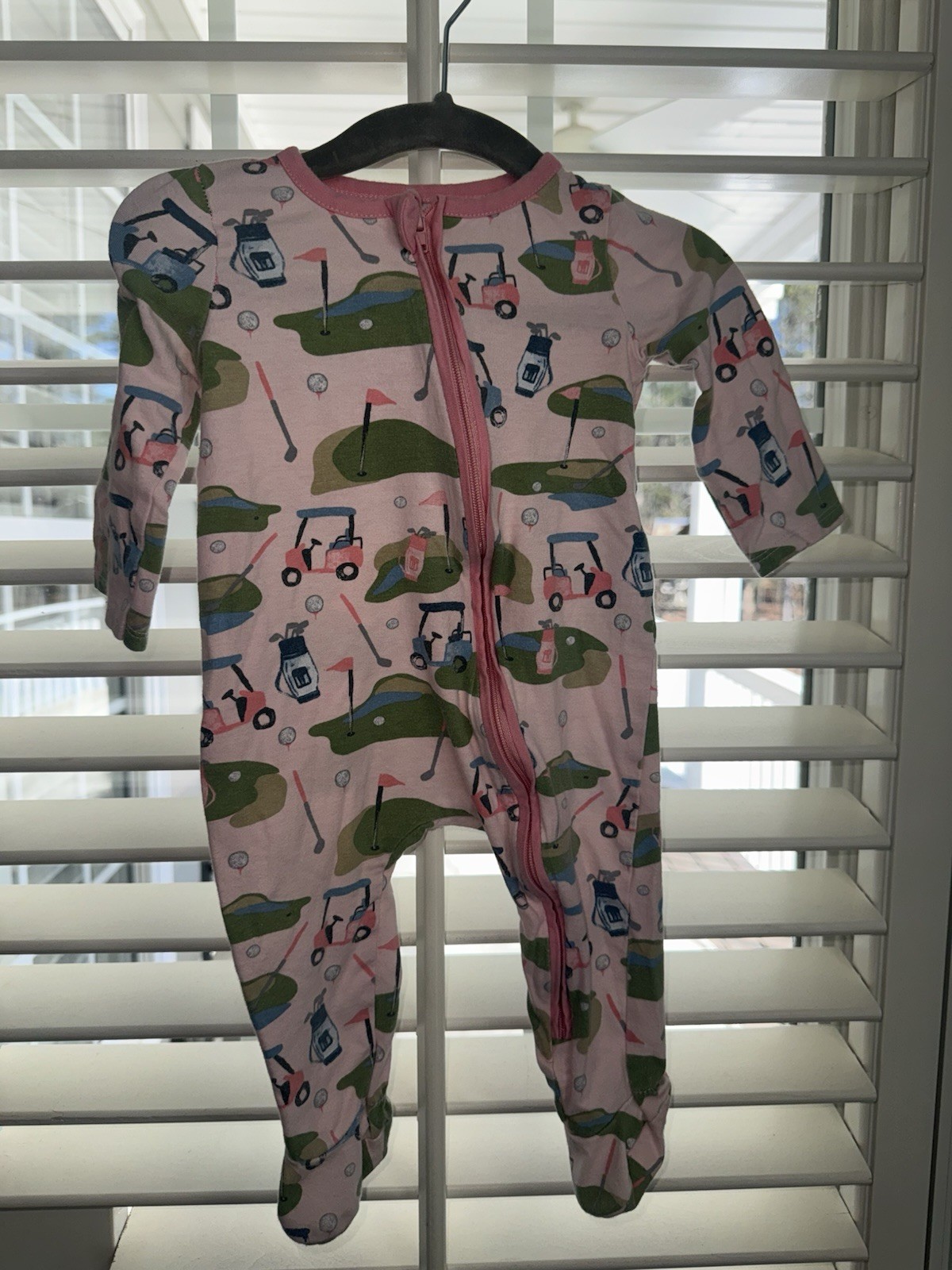 Mud Pie Girls Golf Footed Sleeper Pink Green Any Season