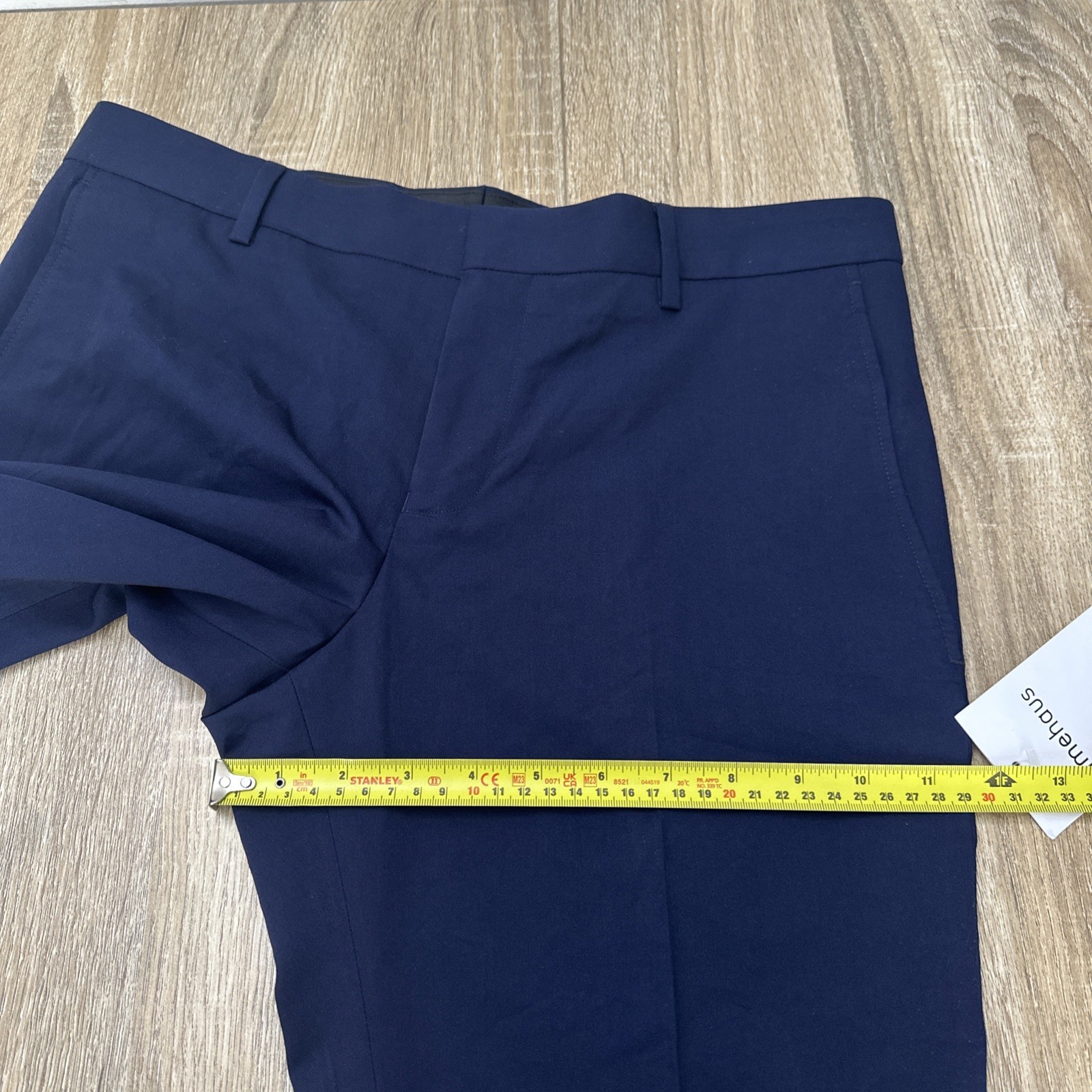 Limehaus Smart Trousers Mens Workwear Size W33 L29 Skinny Fit Navy Stretch Pant.