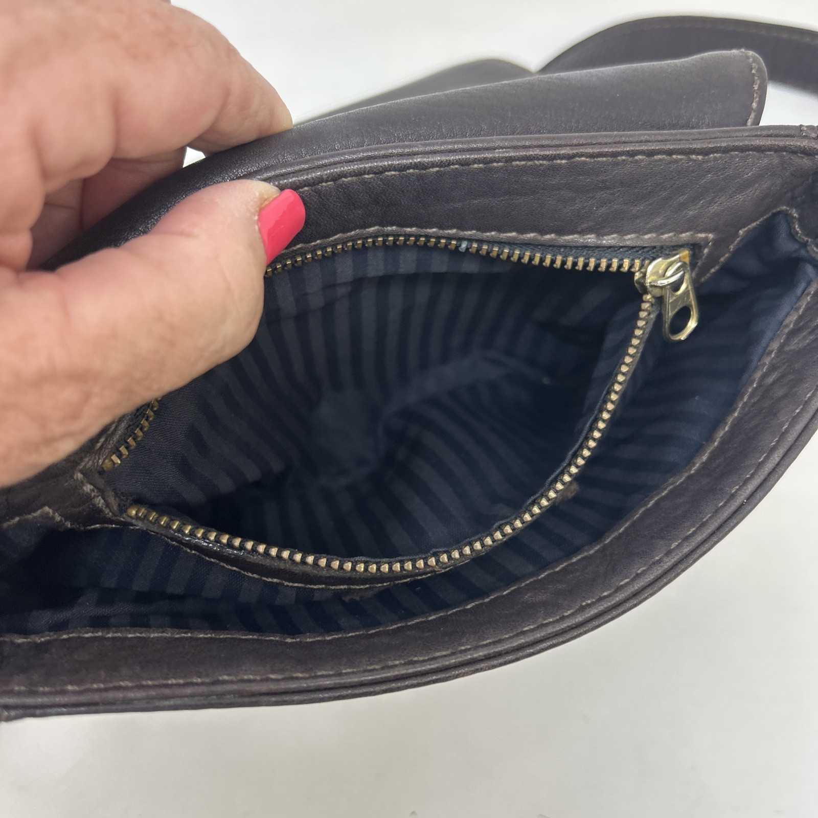 VTG Coach Sonoma Pebbled Leather Bag Purse 4929 Dark Brown Small Full Flap