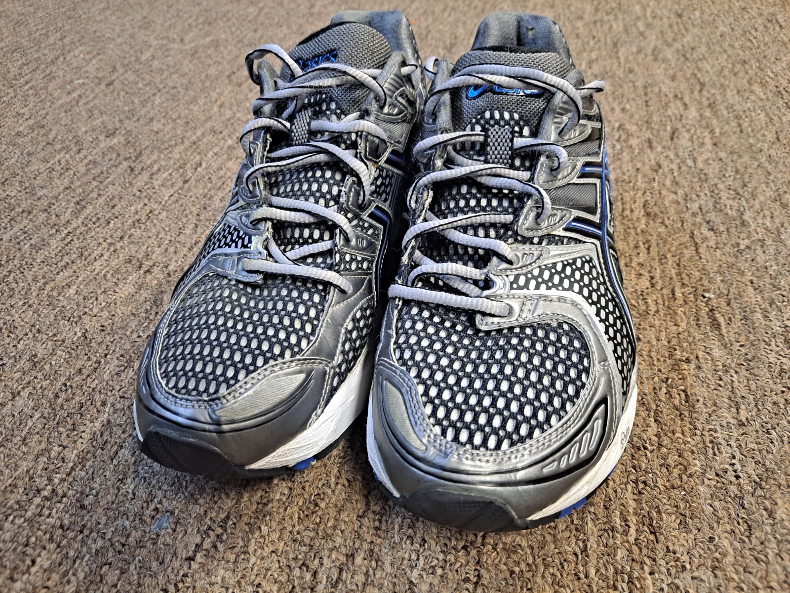 ASICS Gel-Kayano 16, T000N-9990, Size 8.5, Onyx/Black/Royal