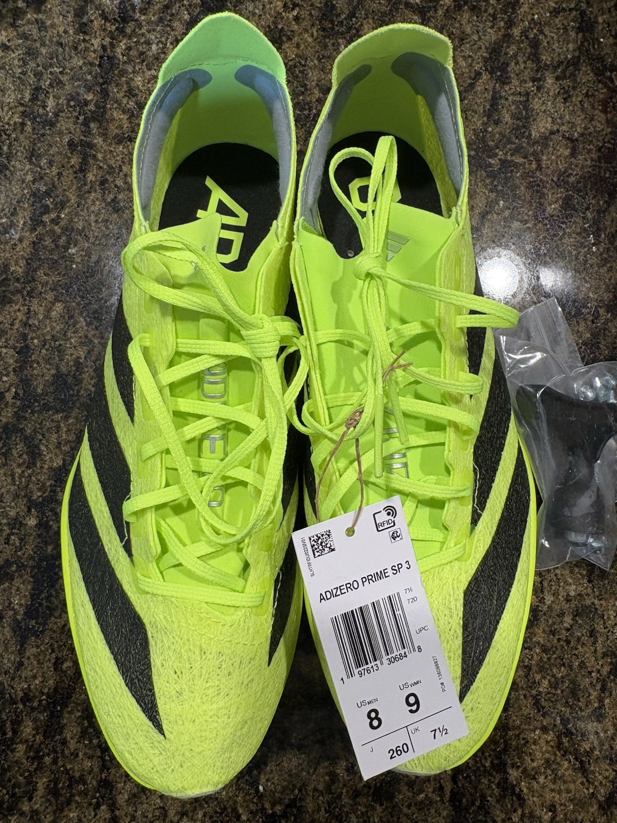 Adidas Adizero Prime SP 3 Strung Lucid Green Men Sz 8 Women Sz 9 New IH5800