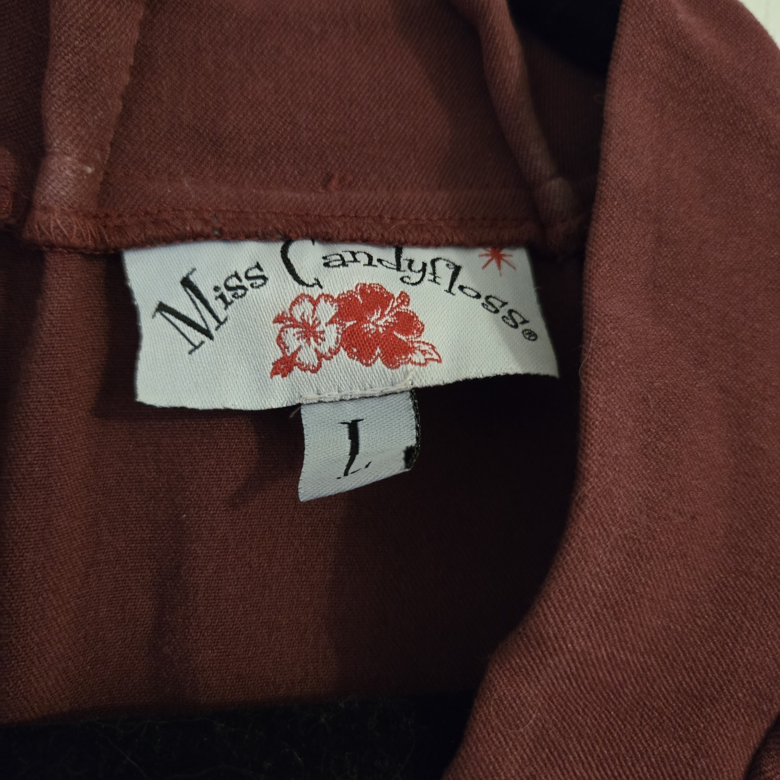 Miss Candyfloss Jumpsuit Burgandy Size Large