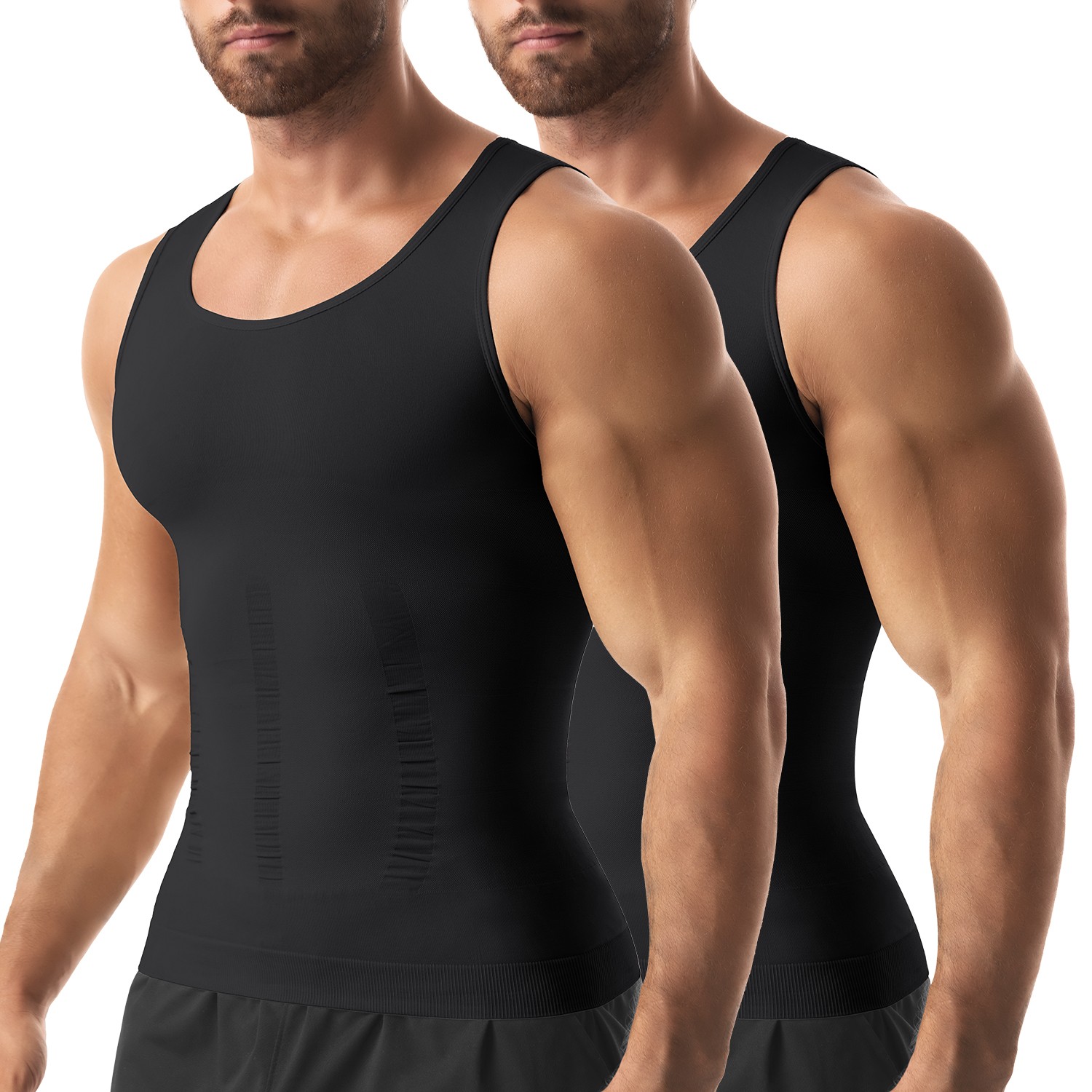 US Men Slimming Body Shaper Belly Chest Compression Vest Girdle Tank Top T-Shirt