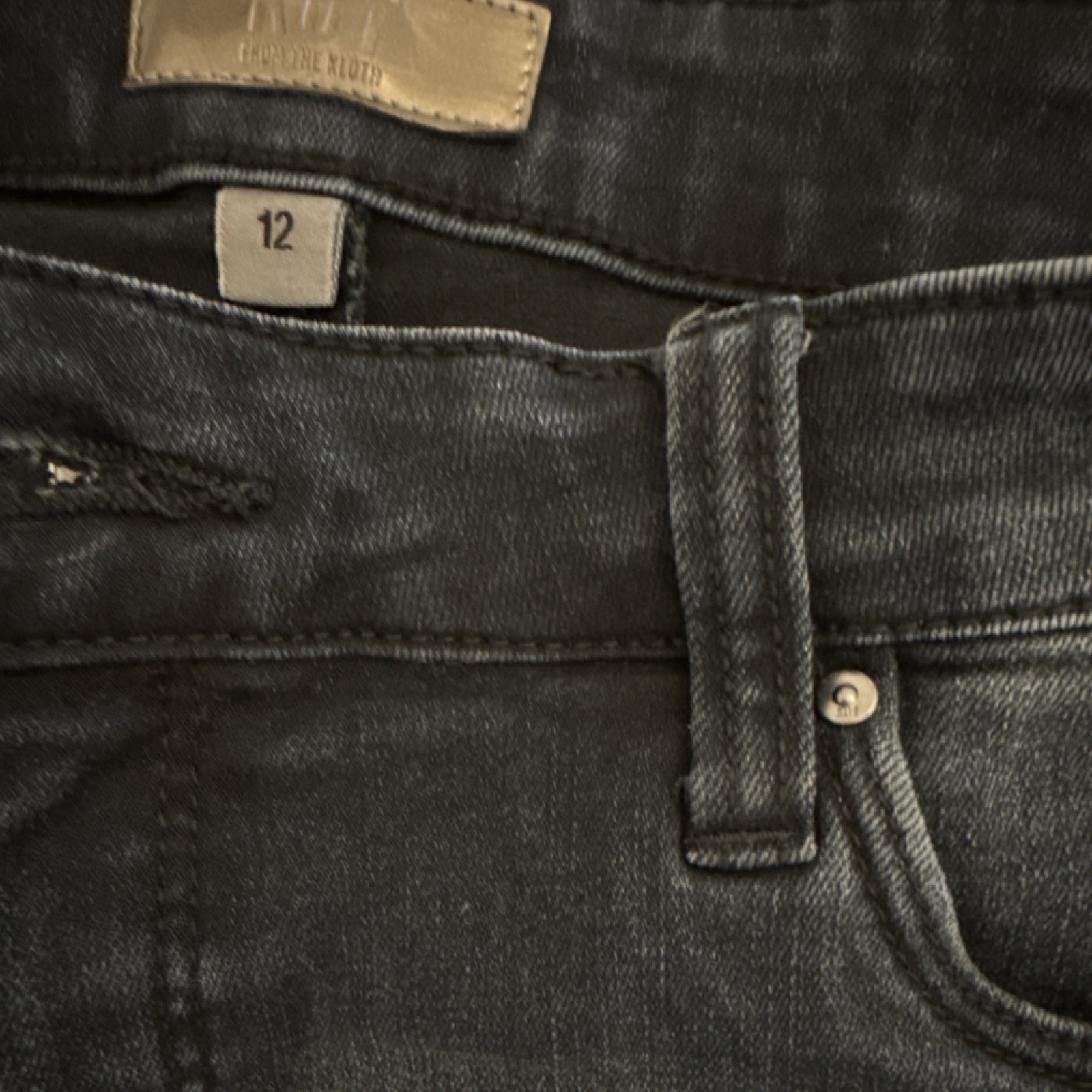KUT from the Kloth Fab Ab High Rise Flare Jeans Black 12 KP1528MD9