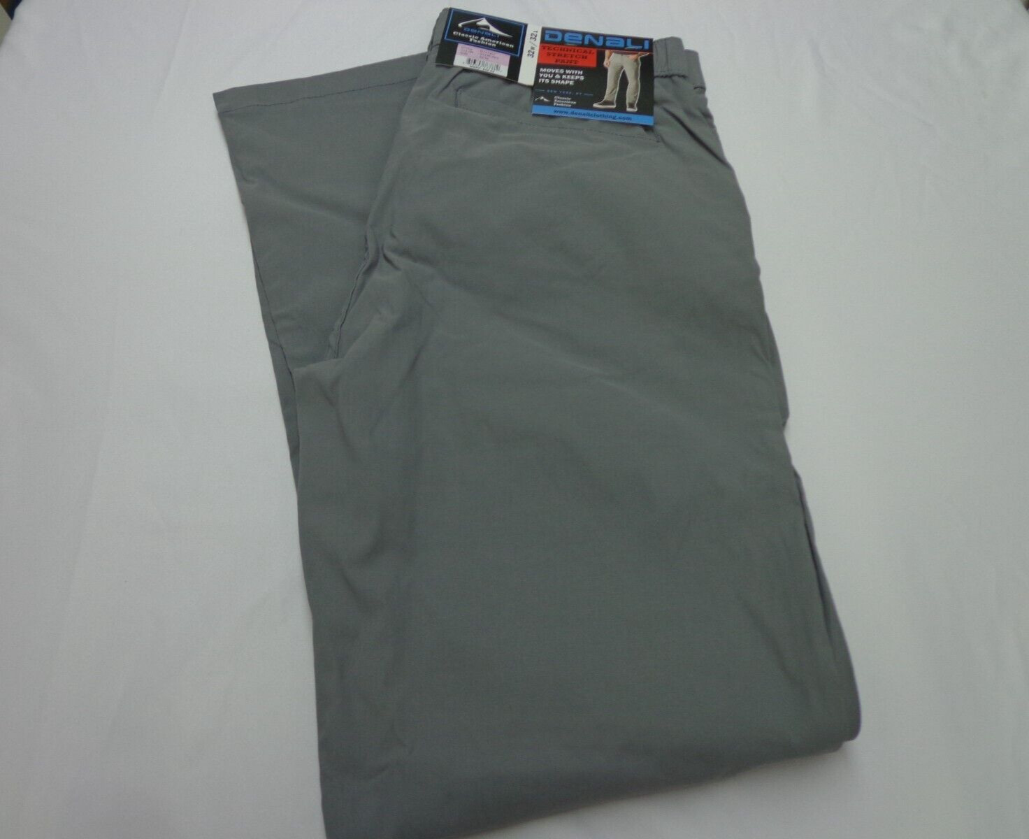 DENALI Sterling Silver Technical Stretch Pants Flex Waist 32/32 NEW MSRP $54
