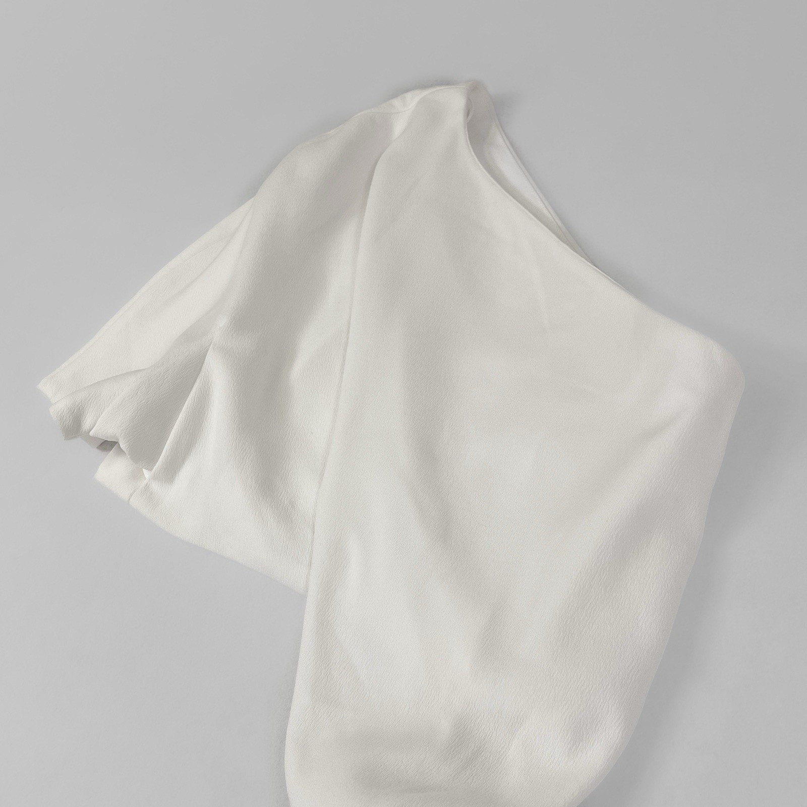 Solace Top Chrysa Statement Ivory One Shoulder Draped Asymmetric Occasion UK 8