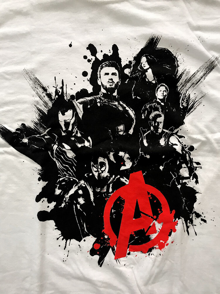 MARVEL AVENGERS INFINITY WAR INK SPLAT COLLAGE T-SHIRT – BRAND NEW W/ TAGS!