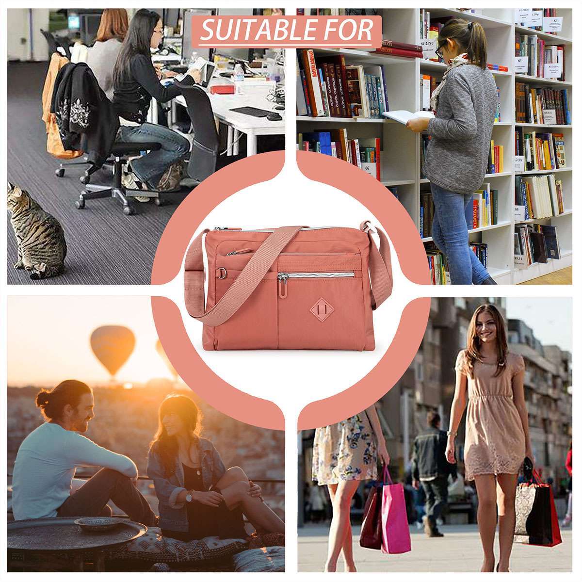 Waterproof Messenger Cross Body Ladies Handbag Bag Shoulder Bag Womens Purse
