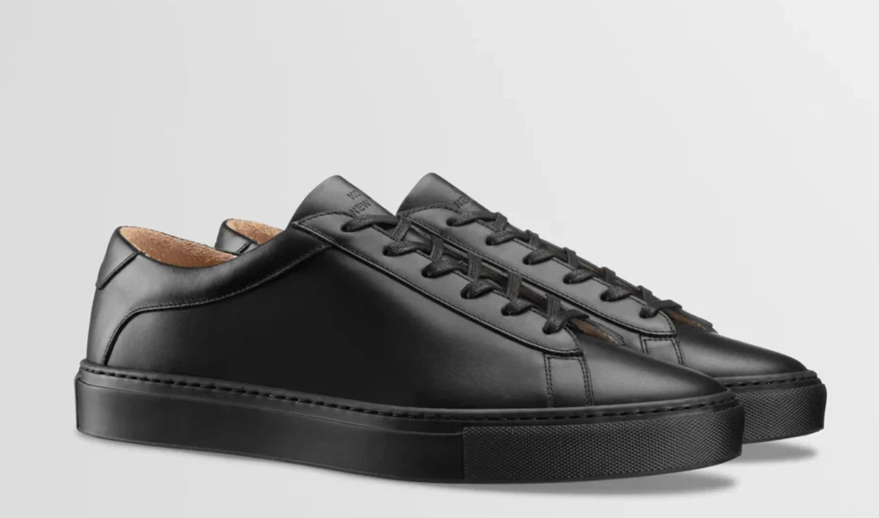 KOIO Men’s Capri Nero Black Leather Sneakers Size 10