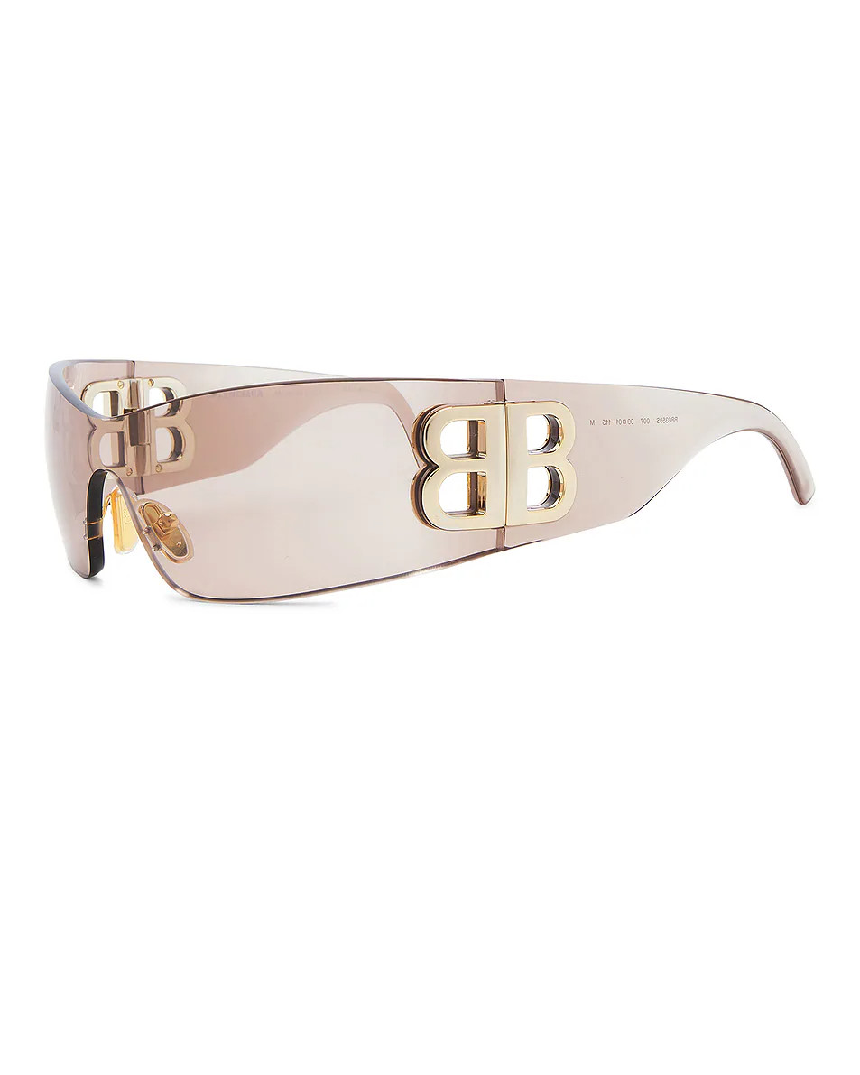 BALENCIAGA Bossy Sunglasses Brown LOGO Sunglasses