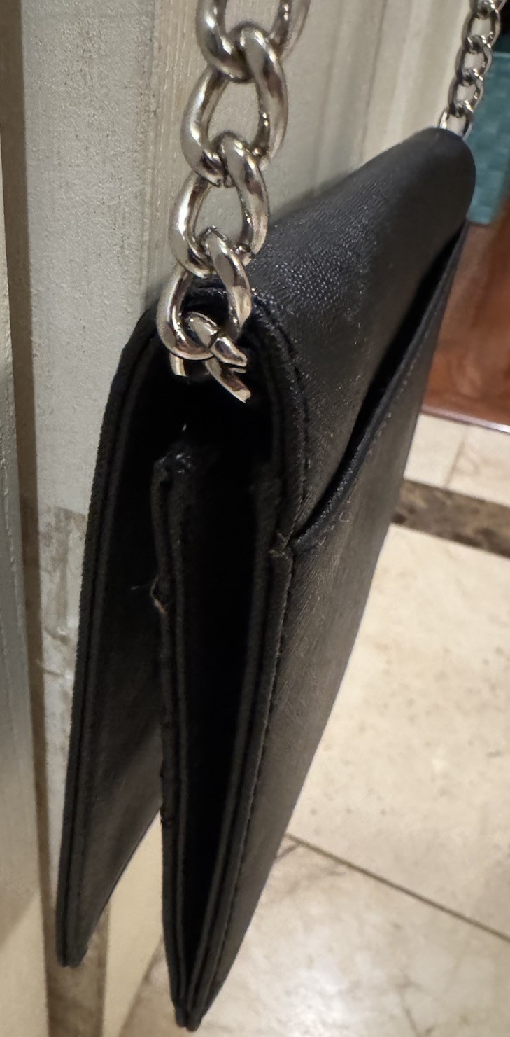 MICHAEL KORS MK Black Crossbody Evening Handbag Wallet Organizer Card Slots