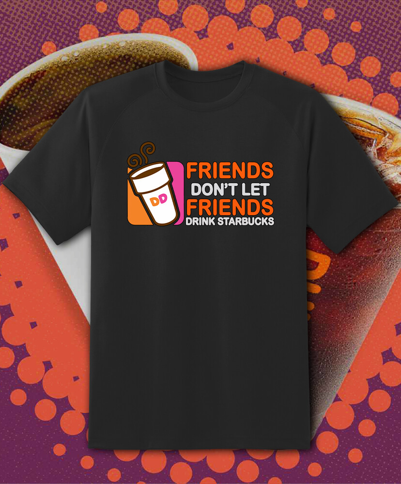 Dunkin Donuts FRIENDS Coffee T Shirt Fast Ship!