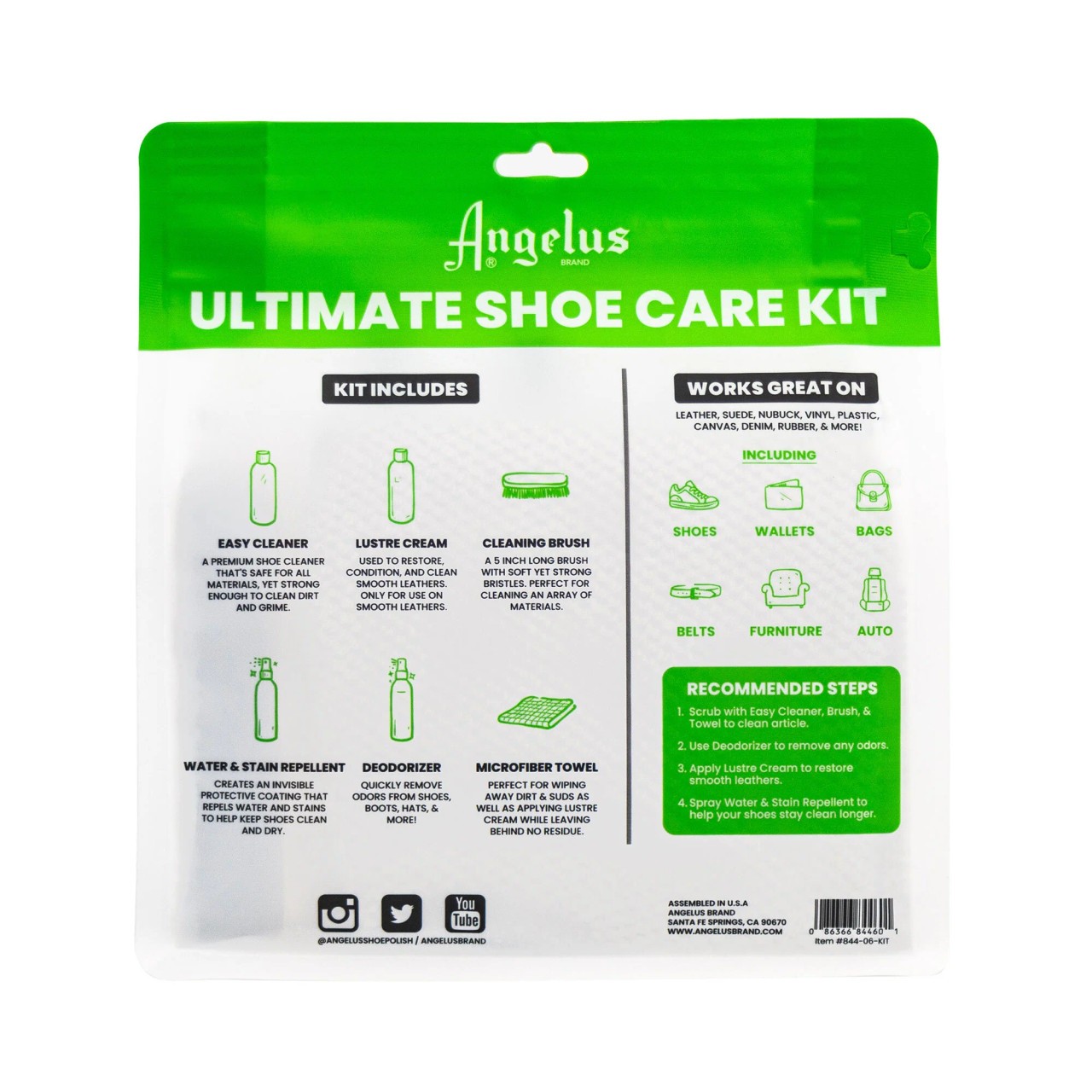 Angelus Ultimate Shoe Care Kit (6 Piece Kit)