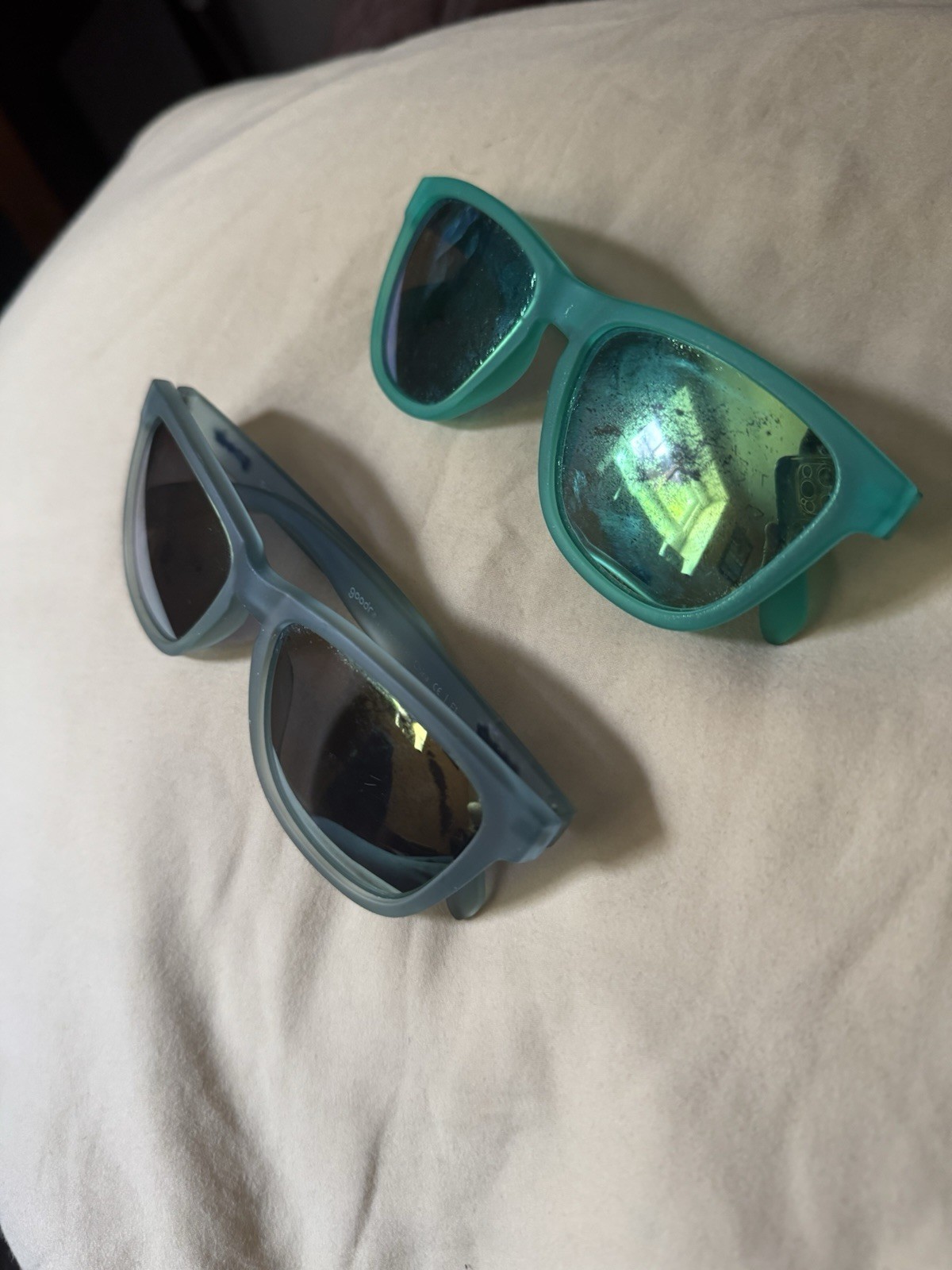 Goodr 2 (TWO) Sunglasses AS IS bundle Read Description Used Scratches Lens