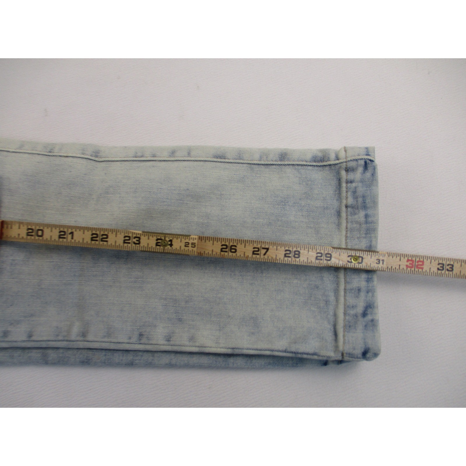 First Row Cargo Jeans Mens 30×32 Light Wash Denim Utility Pocket Streetwear
