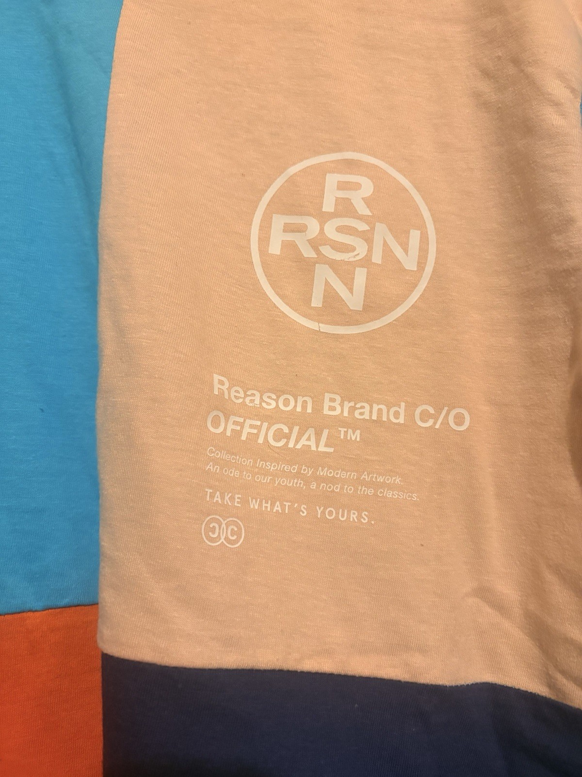 Reason RJ-68 Men’s Colorblock Long Sleeve Crew Neck T-Shirt Multicolor S