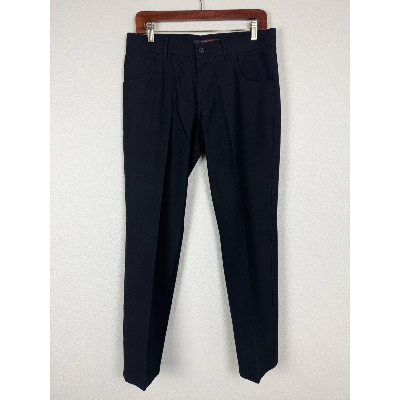 Alberto Ceramica Pants Black Slim Modern Fit Stretch W31 L32