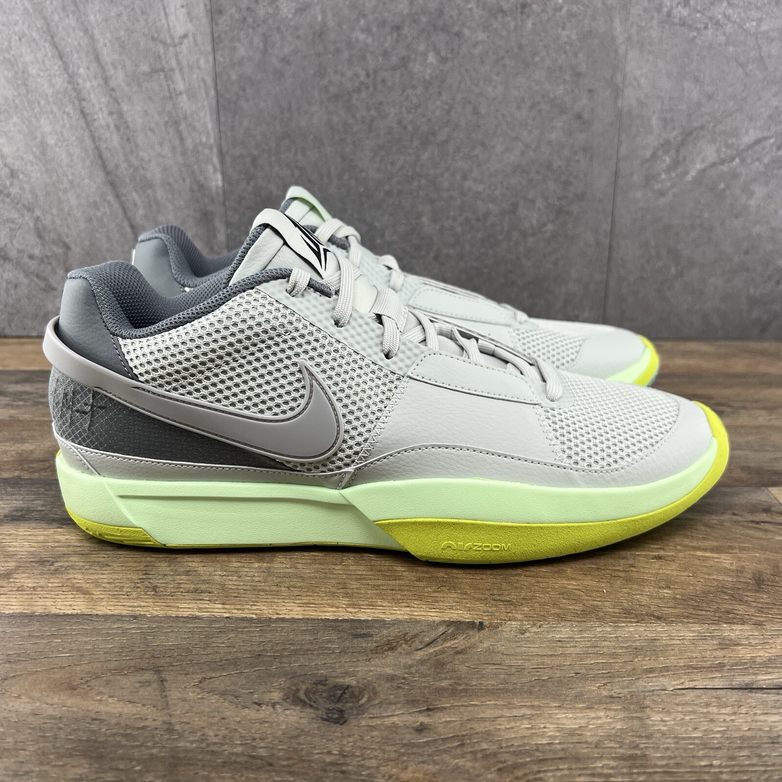Nike Ja 1 Size 11 Mens Light Silver Granite Cyber Gray Basketball Shoes New