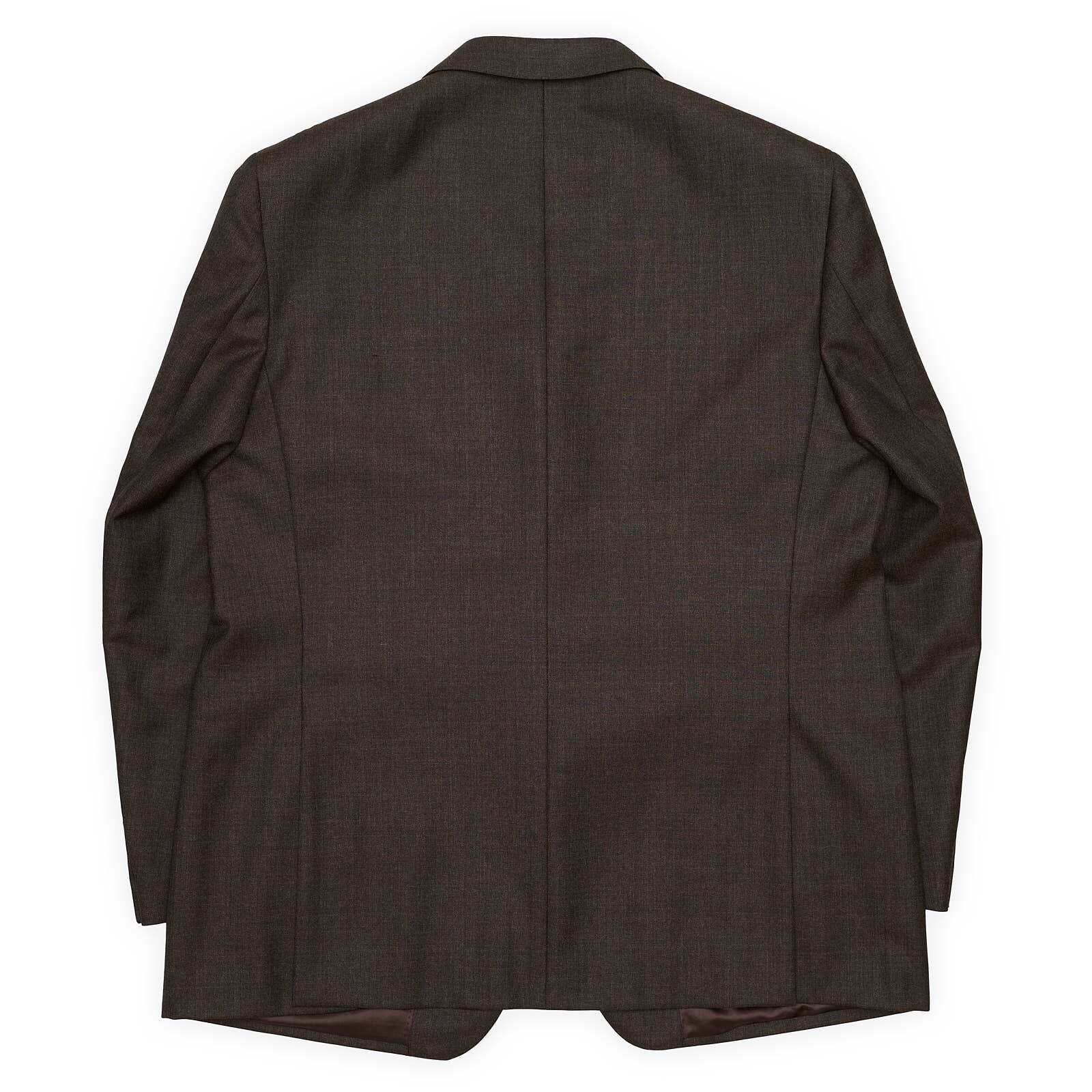 VANNUCCI Milano Brown Virgin Wool Super 100’s Suit EU 58 NEW US 46