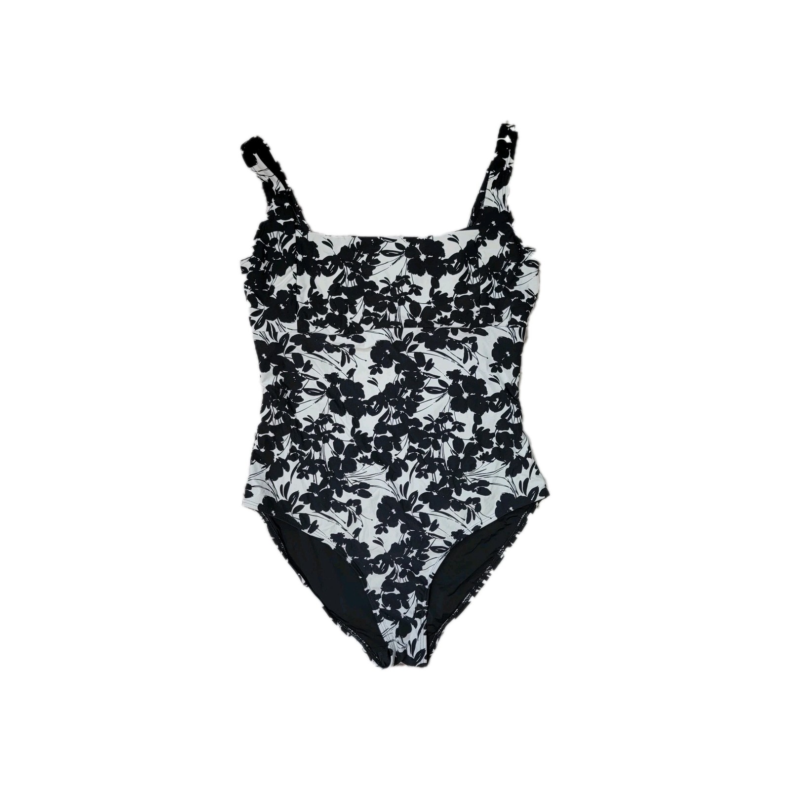 NipTuc Swim Women’s One-Piece Swimsuit Black & White Floral B/C Cup