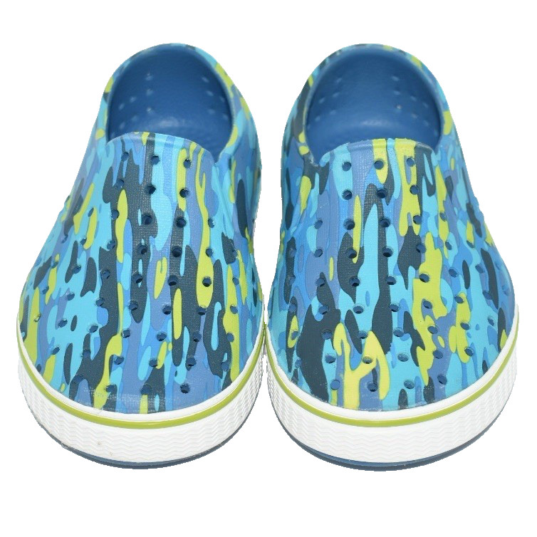 Native Miles Blue And Green Camouflage Print Unisex Toddler Comfort Shoes (C8)