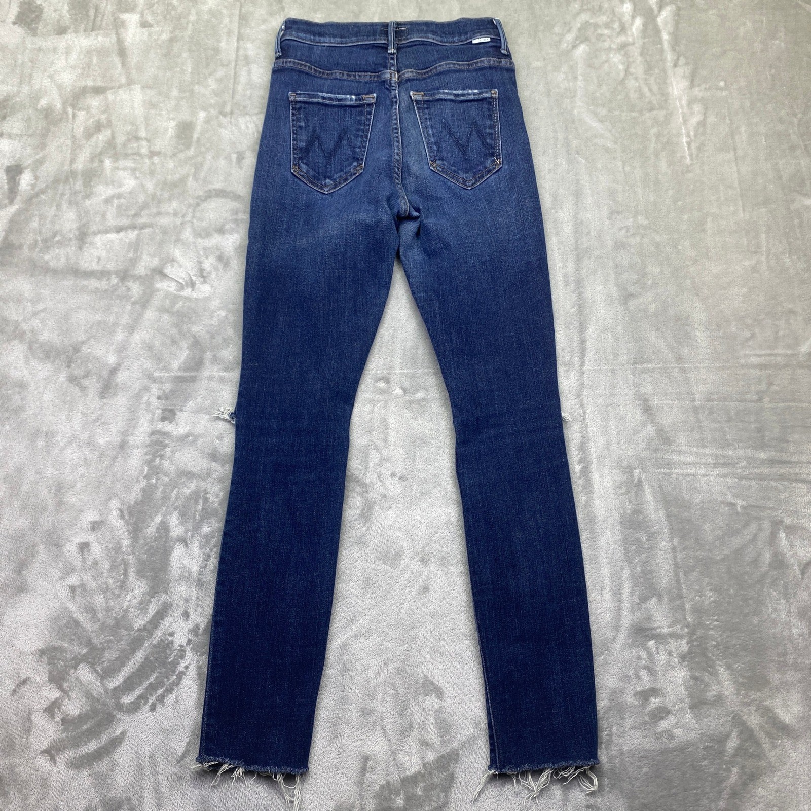MOTHER Swooner Partner in Crime Distressed High Rise Skinny Jeans Sz 25 Fits 22″
