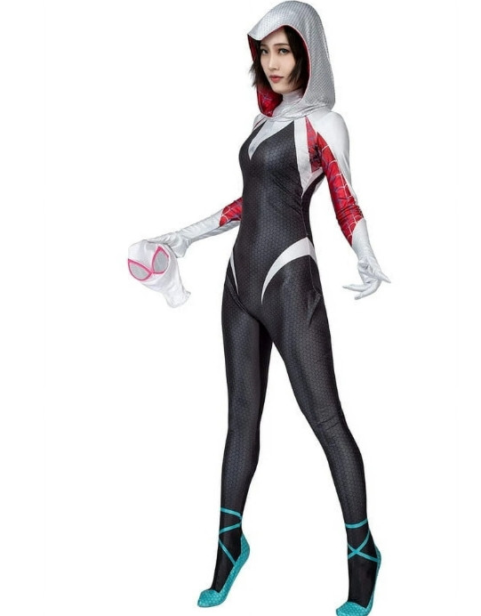 Spider-Gwen Stacy Jumpsuit Spider-Woman Zentai Tight Cosplay Costume