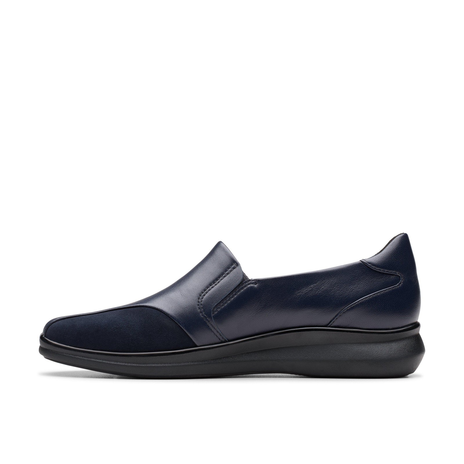 Clarks Womens Lynell Edge Blue Leather Dress Shoes