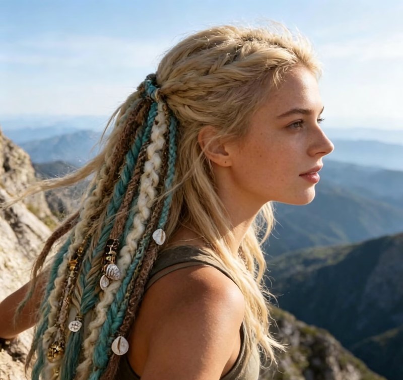 Fashion Boxing dreadlocks Braid Synthetic Hair Bohemian Extension Clip in 20″