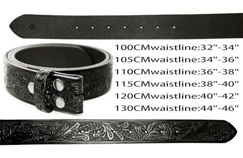 Cowboy Belts With Buckle for Men Classic & Western Acanthus Fashion Handmade