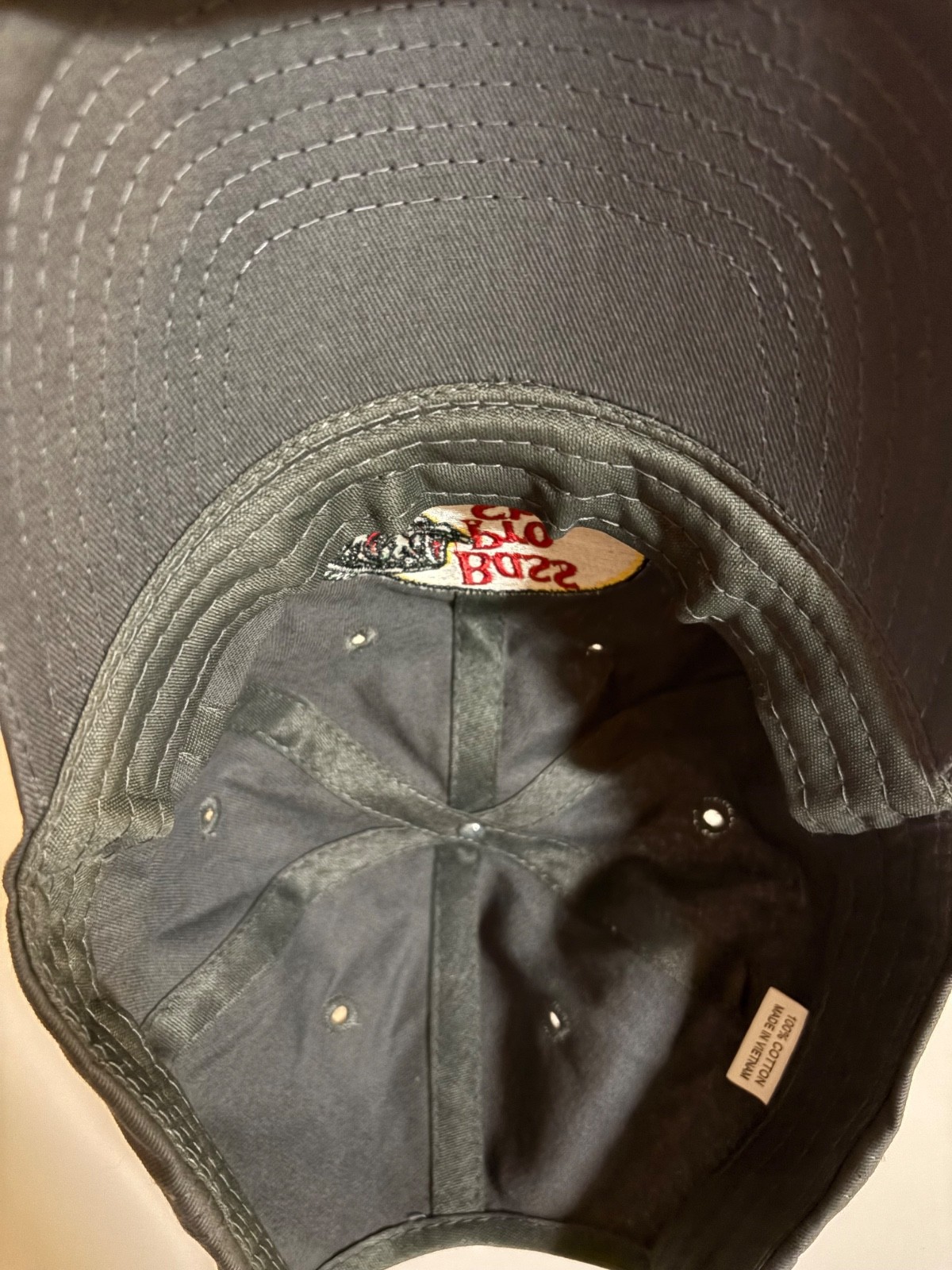 Bass Pro Shops Club Strapback Hat Cap Gray Embroidered Logo Outdoor Fishing