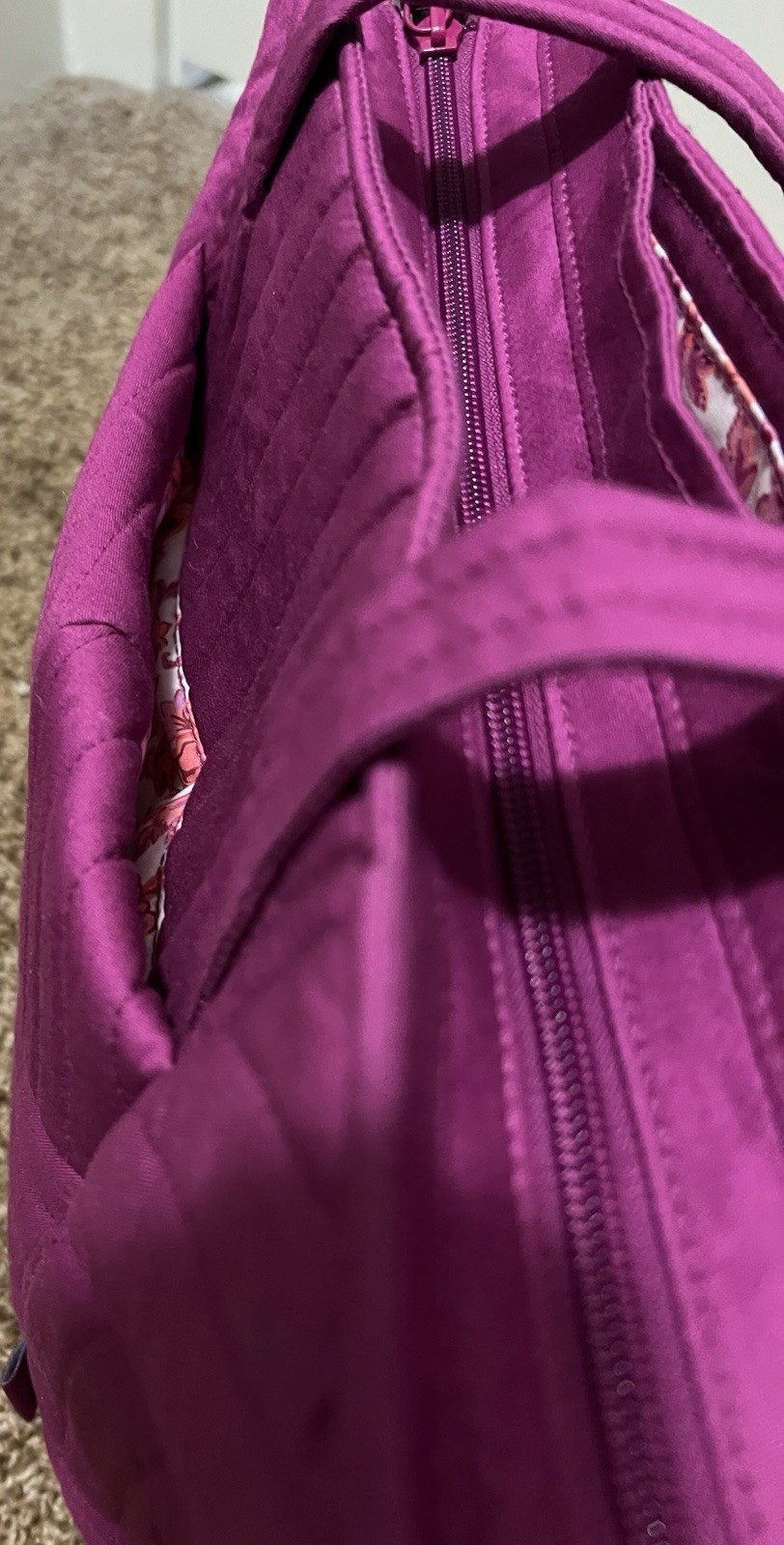 *NWT* Small Vera Tote and Turnlock Wallet in Dark Raspberry