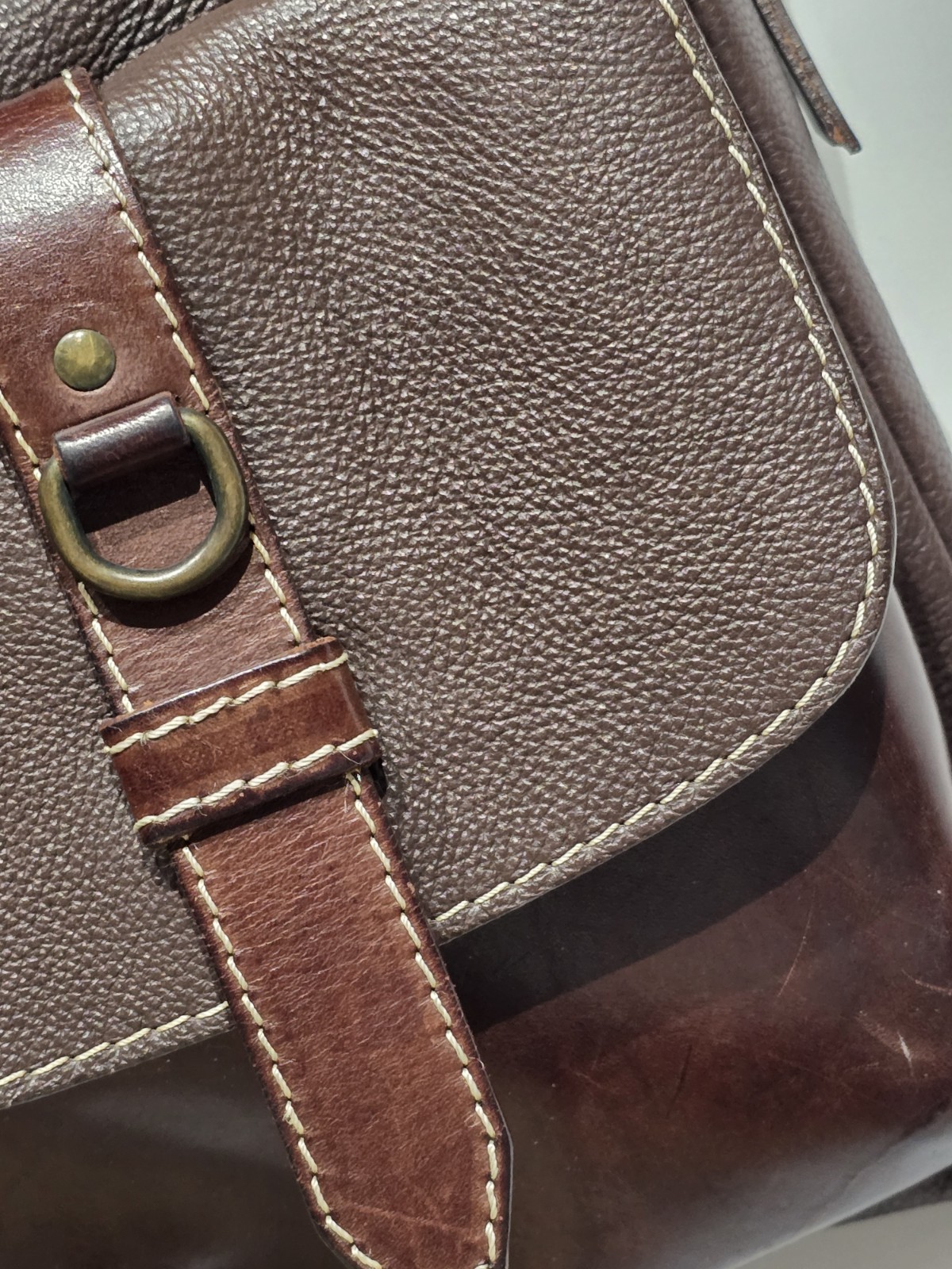 claudia firenze Brown Saddlebag Italian leather Shoulder/crossbody Bag