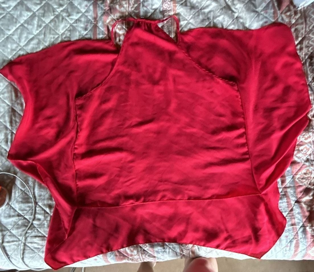 Forever 21 Women’s Red Oversized Batwing Dolman Sleeve Top