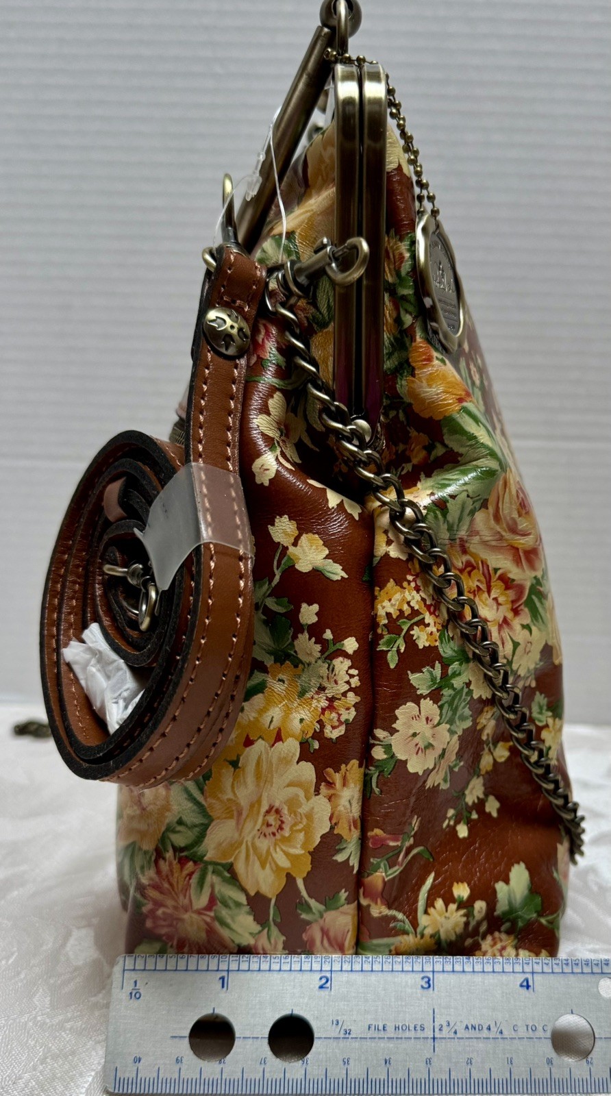 PATRICIA NASH NOVELLA LEATHER BAG PURSE VINTAGE BOTANICAL GARDEN NWT