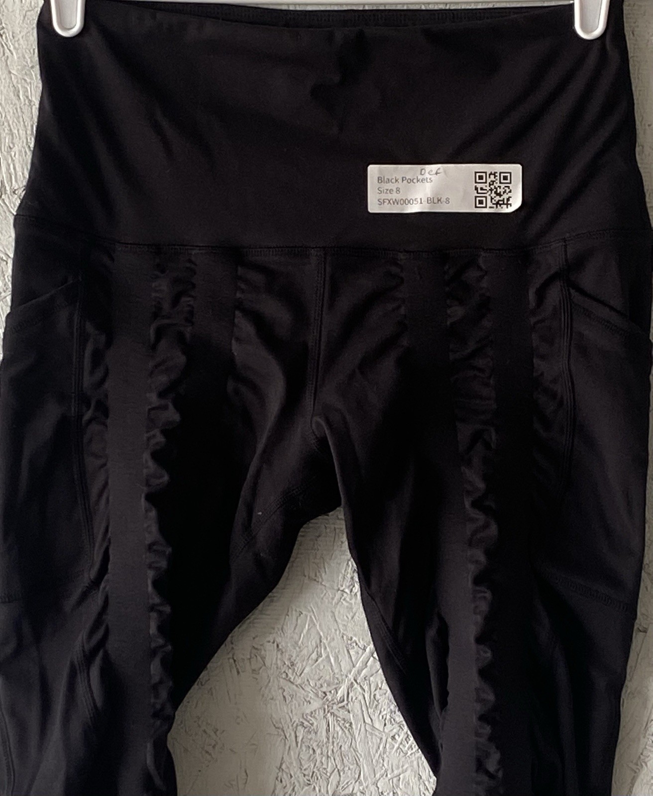 Sweetflexx Resistance Leggings W/ Pockets Womens 8 Black Workout ActiveWear NWOT