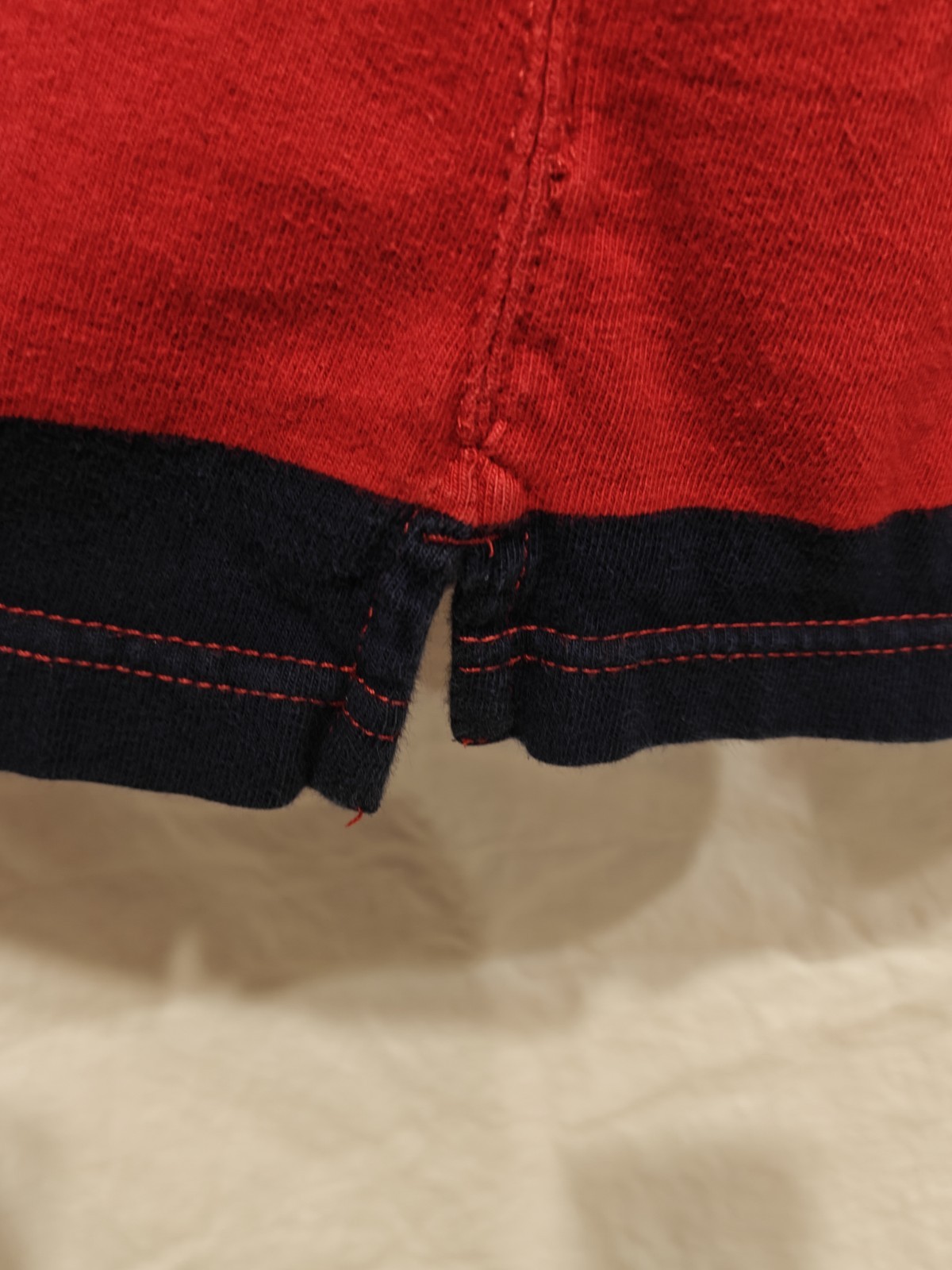 Vtg Chaps Navy And Red Classic Rugby Shirt Mens Large Colorblock 90s Y2k Preppy