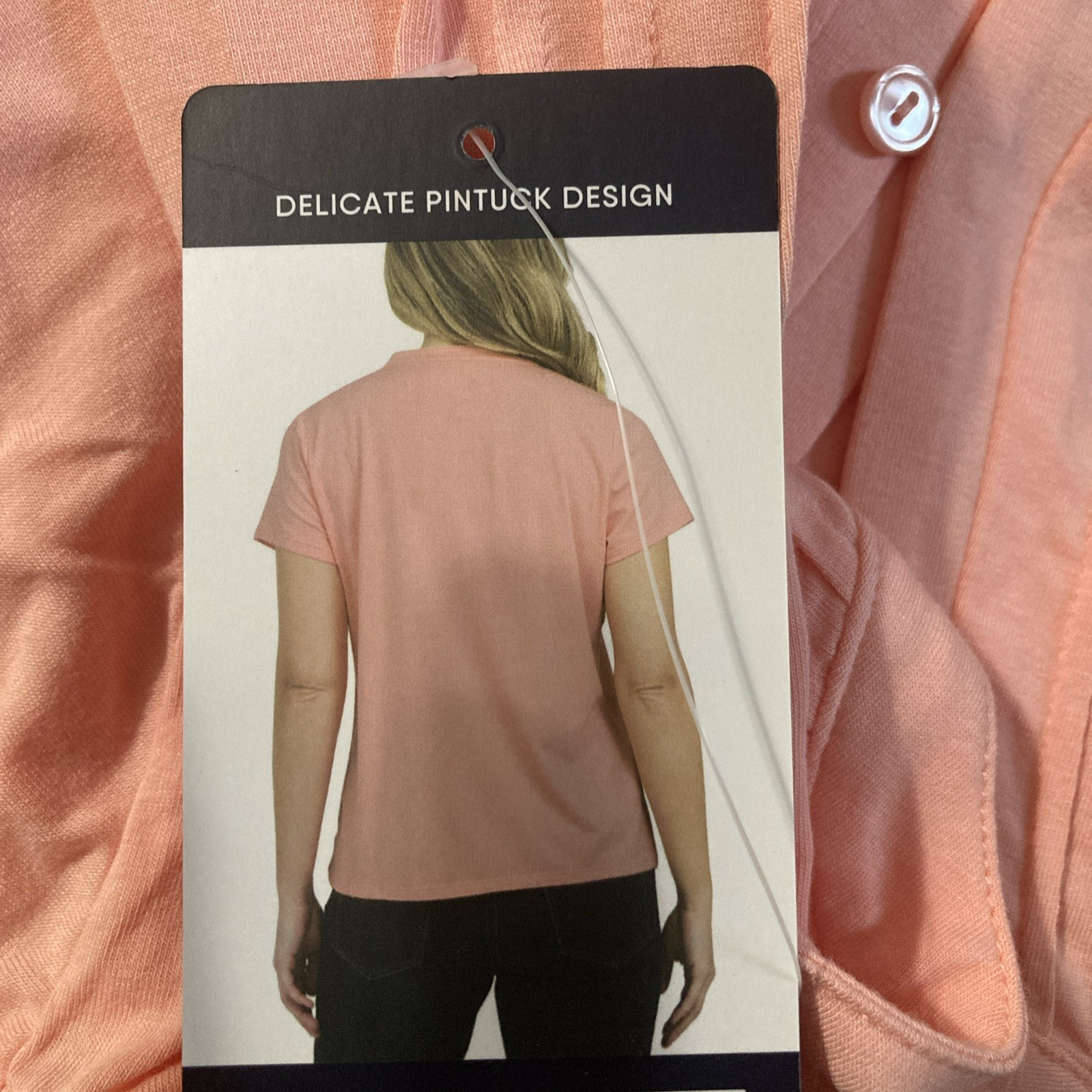 Lands’ End Women’s Short Sleeve Pintuck Blouse