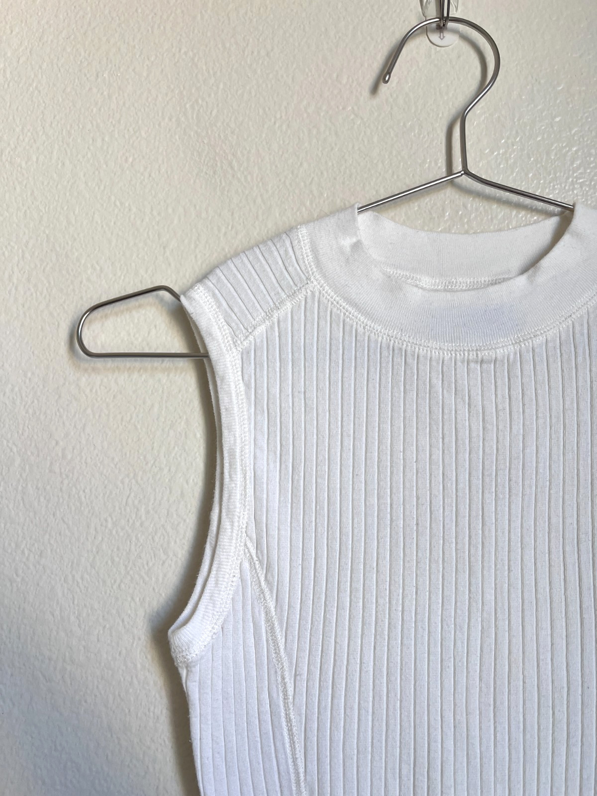 Levi’s Made & Crafted Rib Cotton/Cashmere Bodysuit in White Size 0