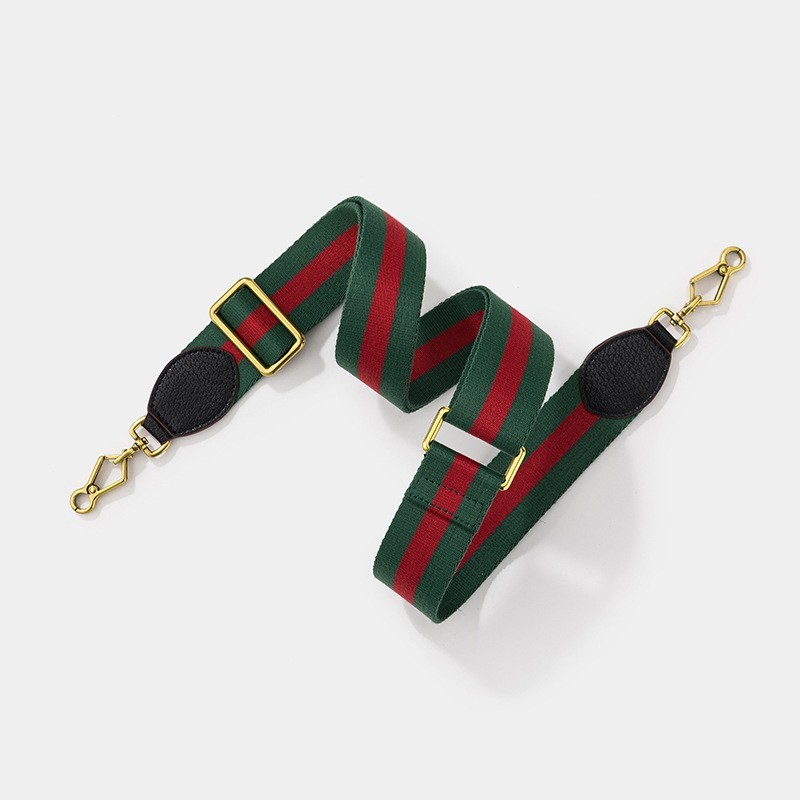 New GG replacement Crossbody Shoulder Strap Green Navy Red Web Canvas Brown Gold